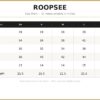 Roopsee Urooj Size Chart Roopsee Urooj Size Chart